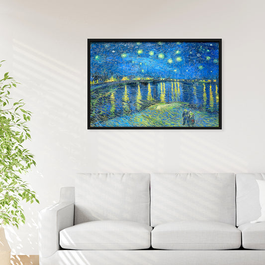 Starry Night Over the Rhone (1888) by Van Gogh Wall Art, Mockup