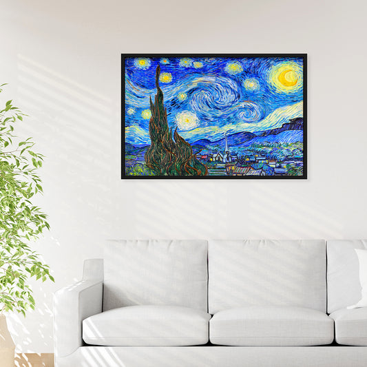 The Starry Night by Van Gogh Wall Art, Mockup