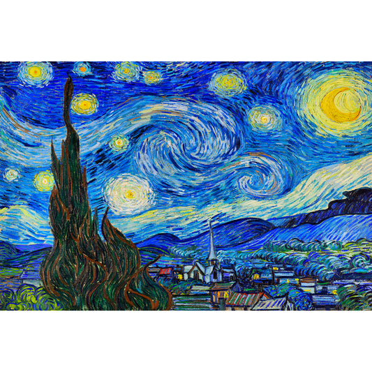 The Starry Night by Van Gogh Wall Art, Front
