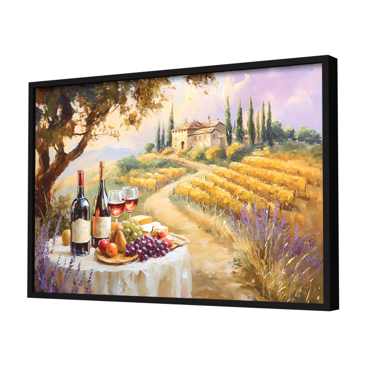 Vineyard Whispers Wall Art, Black Frame