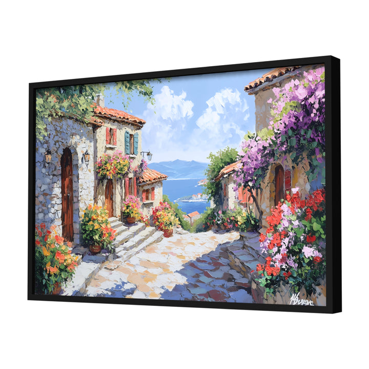 Pathways of Tuscany Wall Art, Black Frame