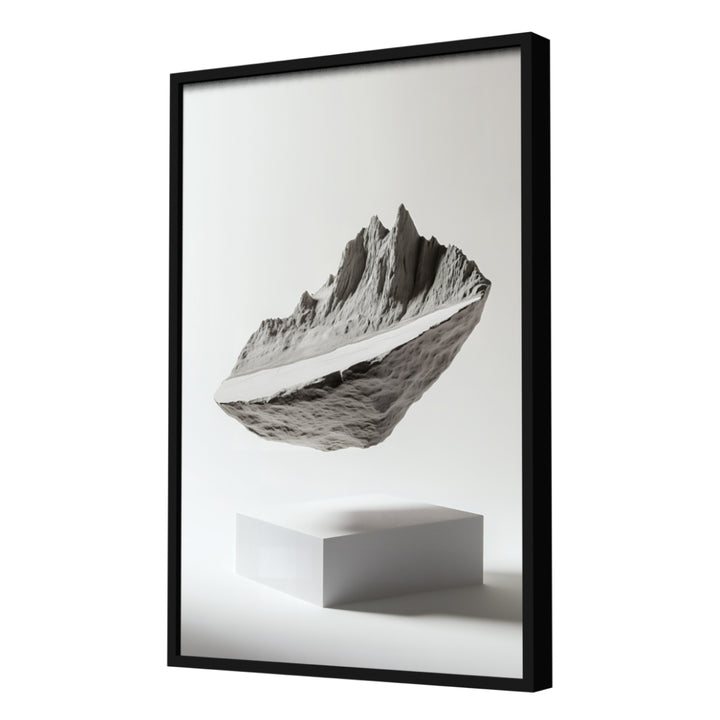 Levitation in White Wall Art, Black Frame