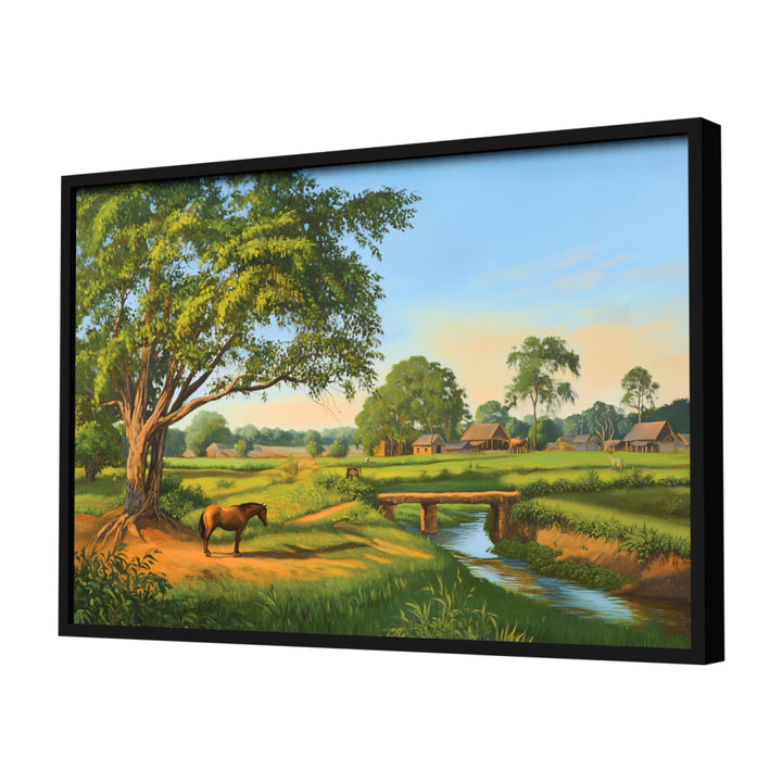 Riverside Solitude Wall Art, Black Frame