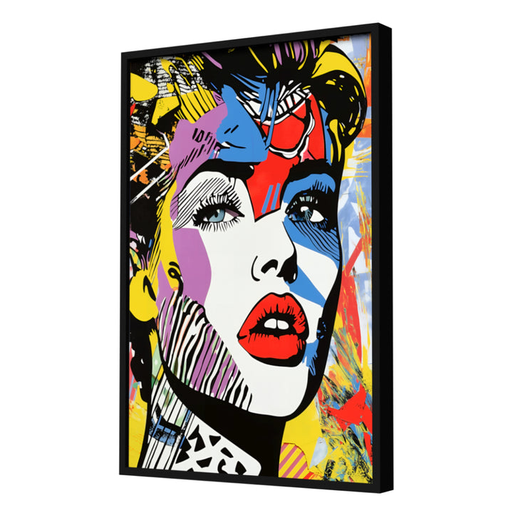 Retro Femme Wall Art, Black Frame