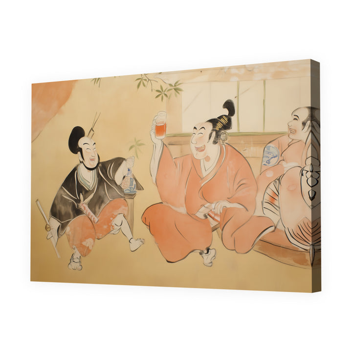 Smiling Samurai Wall Art, Canvas Only