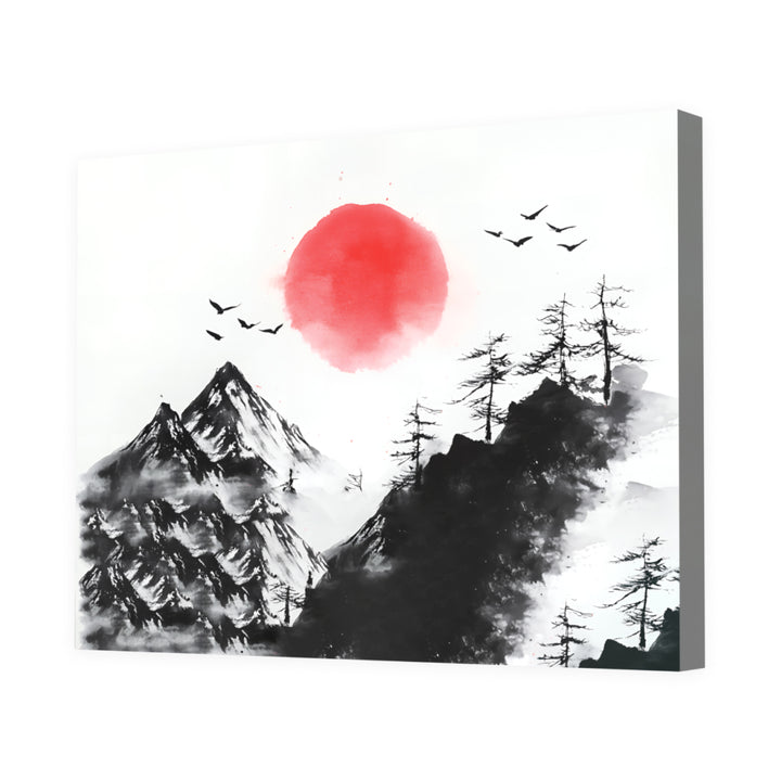 Serene Mountain View Wall Art, Canvas Only