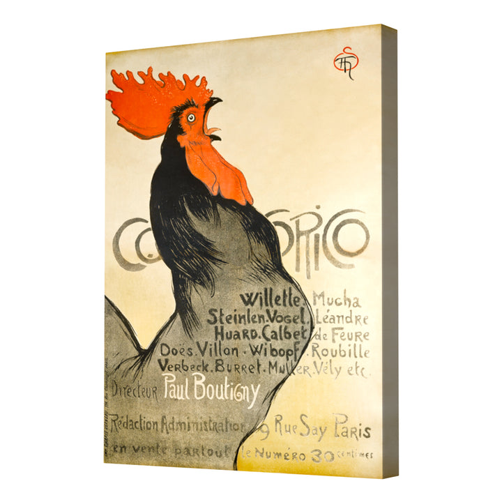 Cocorico (1899) by Théophile Alexandre Steinlen Wall Art, Canvas Only