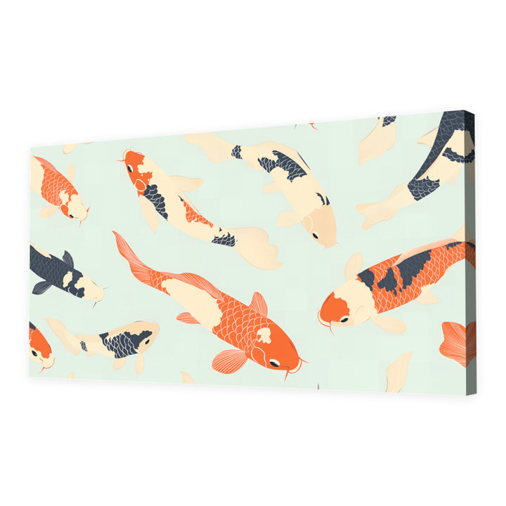 Endless Koi Dance Wall Art, Canvas Only