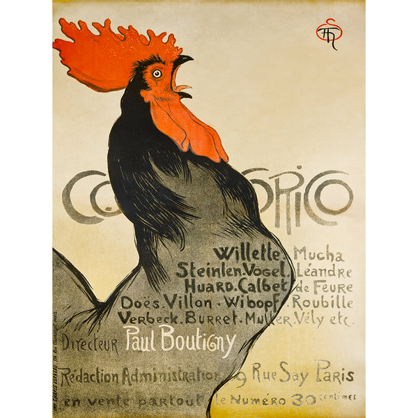 Cocorico (1899) by Théophile Alexandre Steinlen Wall Art, Front