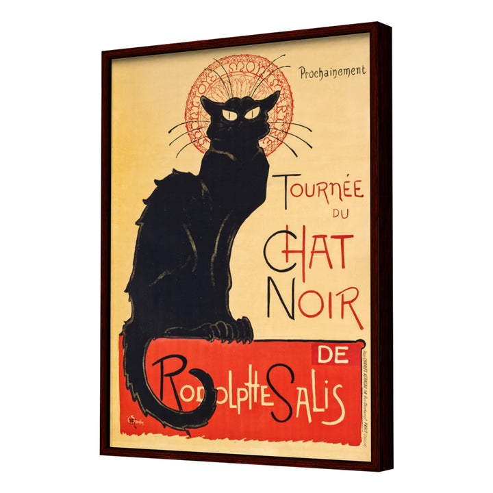 Tournée du Chat Noir (1896) by Théophile Alexandre Steinlen Wall Art, Dark Frame