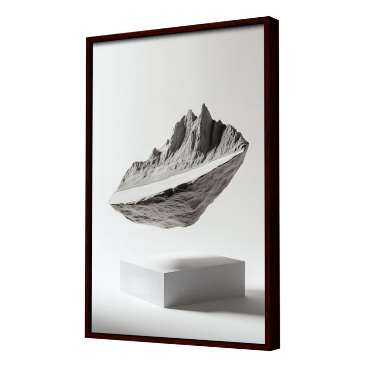 Levitation in White Wall Art, Dark Frame