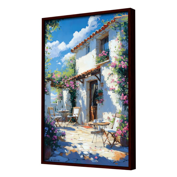 Espresso & Conversations Wall Art, Dark Frame