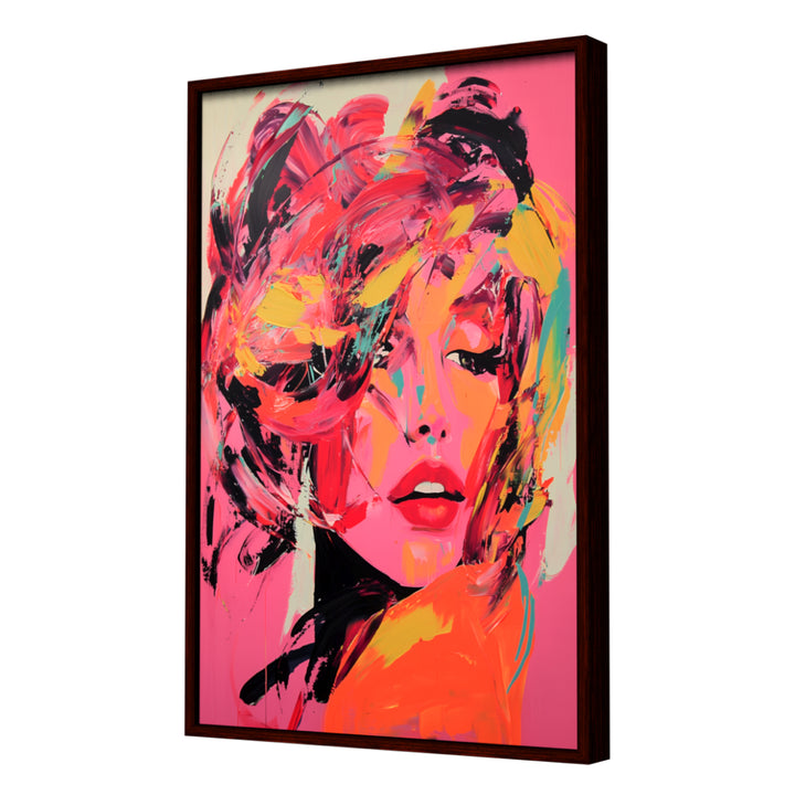 Femme Fatale in Print Wall Art, Dark Frame