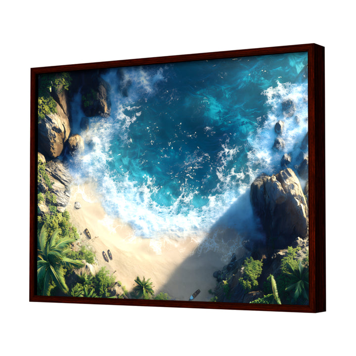 Seaside Serenade Wall Art, Dark Frame