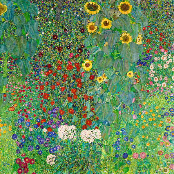 Farm Garden with Sunflowers (1907) by Gustav Klimt Wall Art, Front