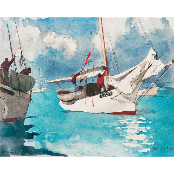 Fishing Boats, Key West (1903) by Winslow Homer Wall Art, Front