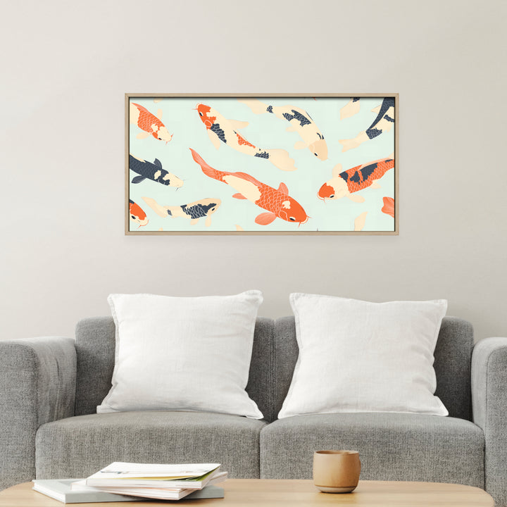 Endless Koi Dance Wall Art, Mockup