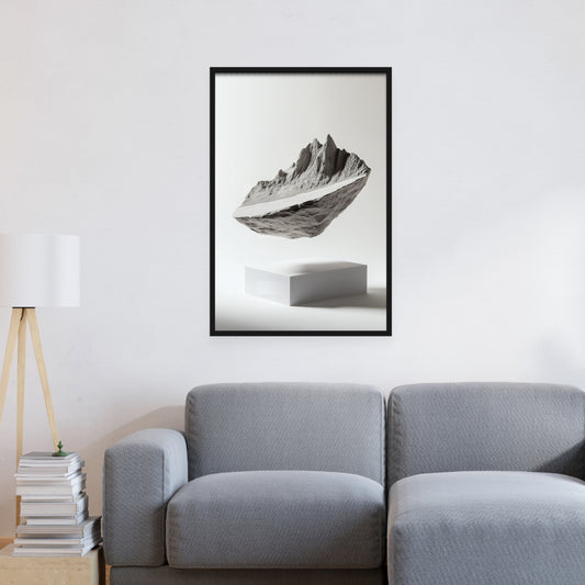 Levitation in White Wall Art, Mockup