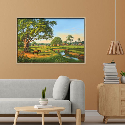 Riverside Solitude Wall Art, Mockup