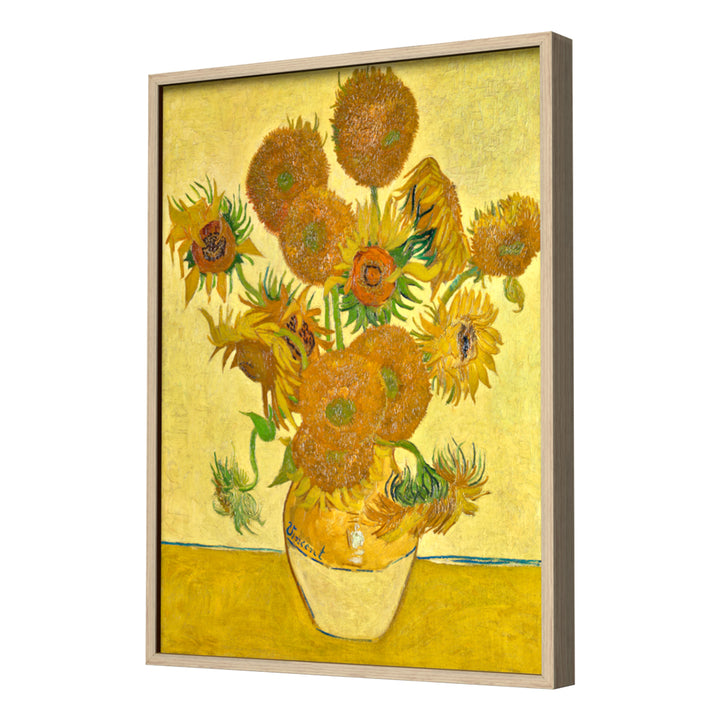 Sunflowers (1888) by Van Gogh Wall Art, Neutral Frame