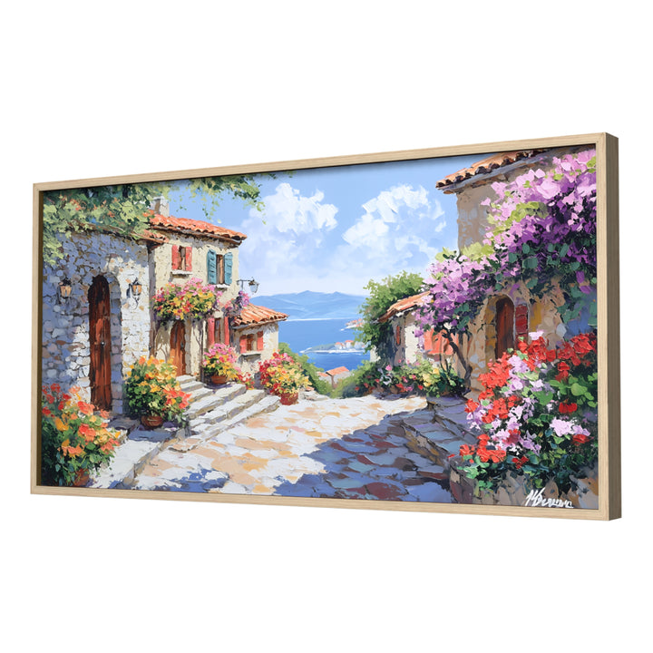 Pathways of Tuscany Wall Art, Neutral Frame