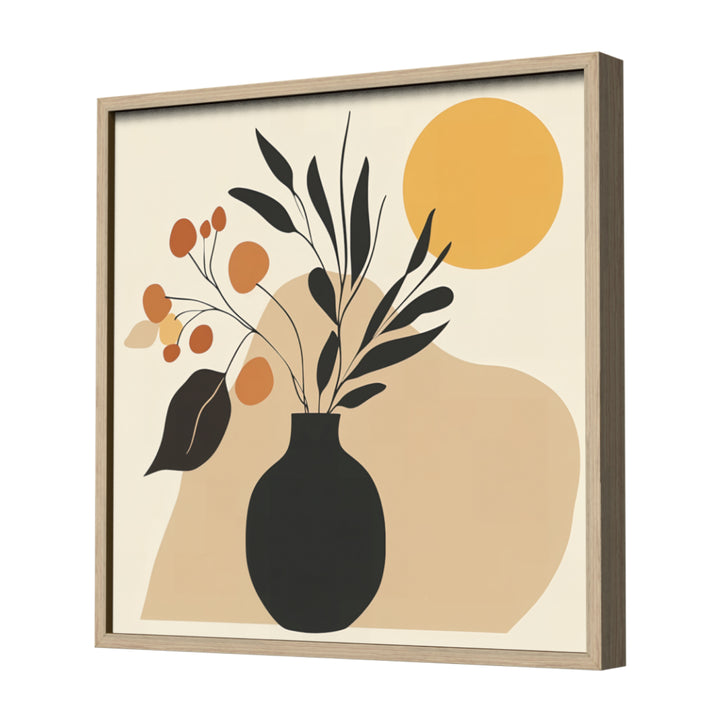Serene Bohemian Vibes Wall Art, Neutral Frame