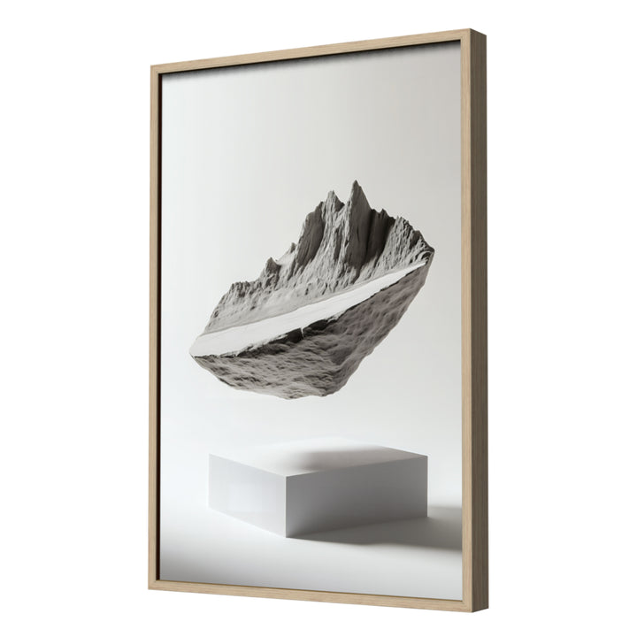 Levitation in White Wall Art, Neutral Frame