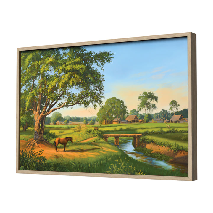 Riverside Solitude Wall Art, Neutral Frame