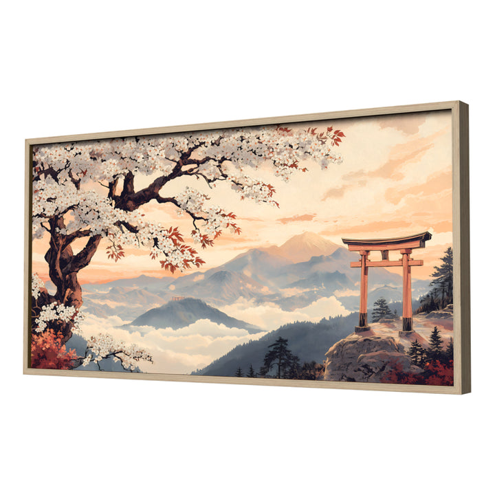 Scarlet Petals Wall Art, Neutral Frame