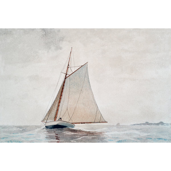 Sailing off Gloucester (ca. 1880) by Winslow Homer Wall Art, Front