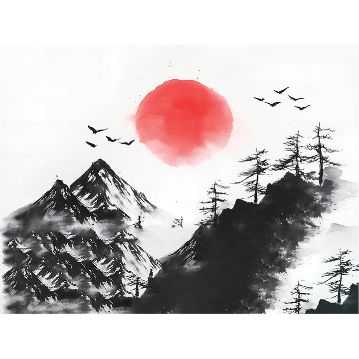 Serene Mountain View Wall Art, Front