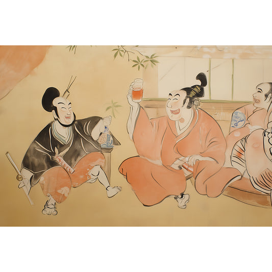 Smiling Samurai Wall Art, Front