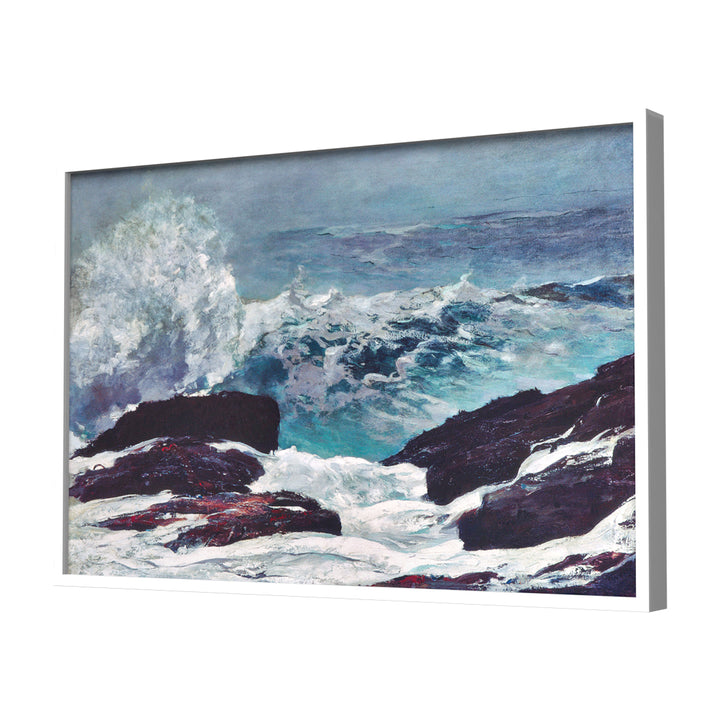 Maine Coast (1896) by Winslow Hormer Wall Art, White Frame