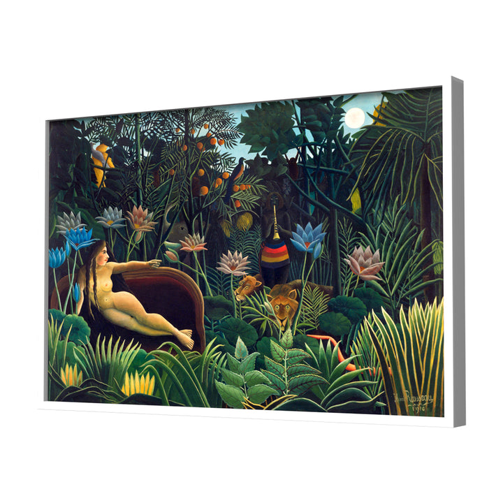 The Dream (1910) by Henri Rousseau Wall Art, White Frame