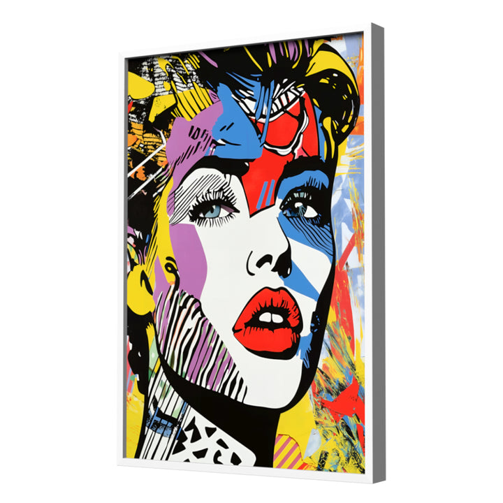 Retro Femme Wall Art, White Frame