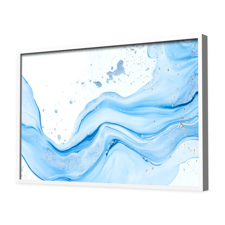 Oceanic Whispers Wall Art, White Frame