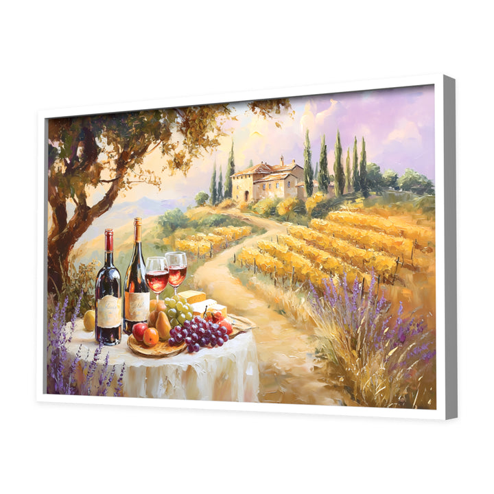 Vineyard Whispers Wall Art, White Frame