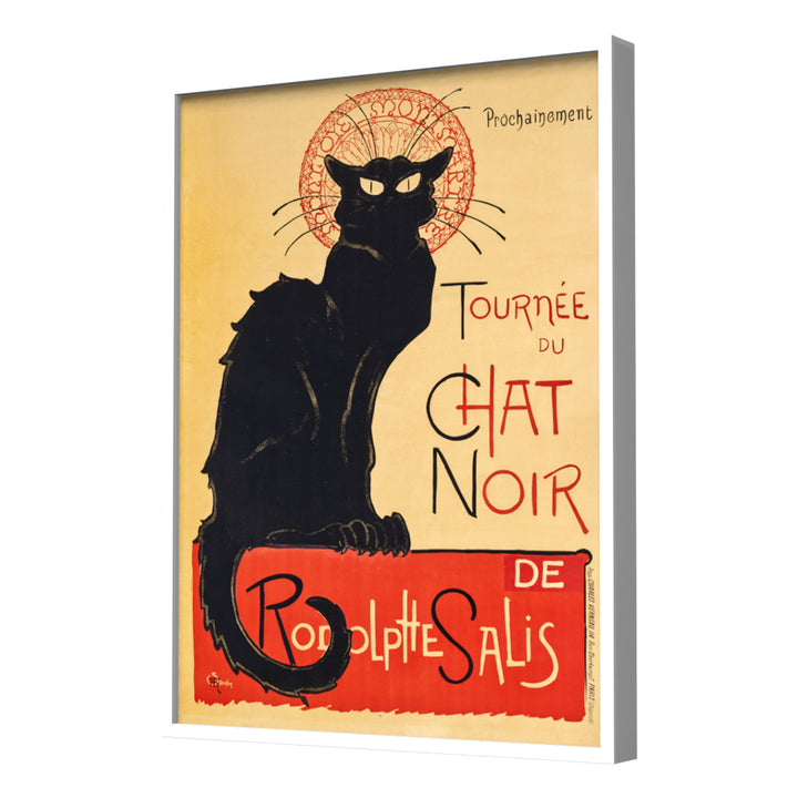 Tournée du Chat Noir (1896) by Théophile Alexandre Steinlen Wall Art, White Frame