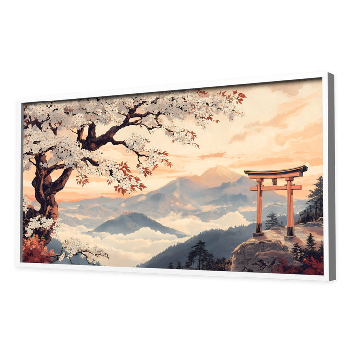 Scarlet Petals Wall Art, White Frame