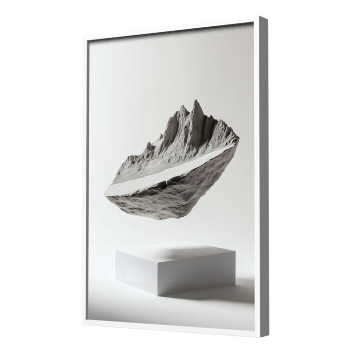 Levitation in White Wall Art, White Frame